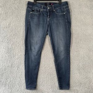Torrid Jeans Women's 14 Blue Denim Mid Rise Tapered Leg Mid Rise Dark Wash
